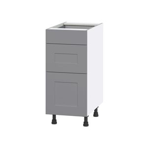 Hugo&Borg Beaumont 15 x 34.5 x 24.88-in Painted Slate Grey Drawer Base Semi-Custom Cabinet