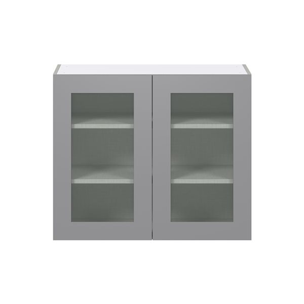 Hugo&Borg Beaumont 36 x 30 x 14.88-in Painted Slate Grey Door Wall Semi-Custom Cabinet