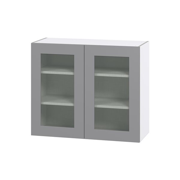 Hugo&Borg Beaumont 36 x 30 x 14.88-in Painted Slate Grey Door Wall Semi-Custom Cabinet