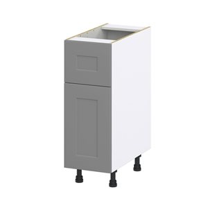 Hugo&Borg Beaumont 12 x 34.5 x 24.88-in Painted Slate Grey Door and Drawer Base Semi-Custom Cabinet