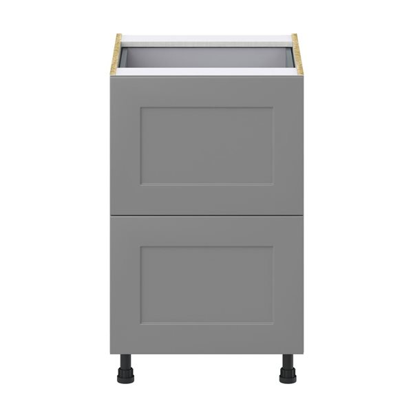 Hugo&Borg Beaumont 21 x 34.5 x 24.88-in Painted Slate Grey Drawer Base Semi-Custom Cabinet