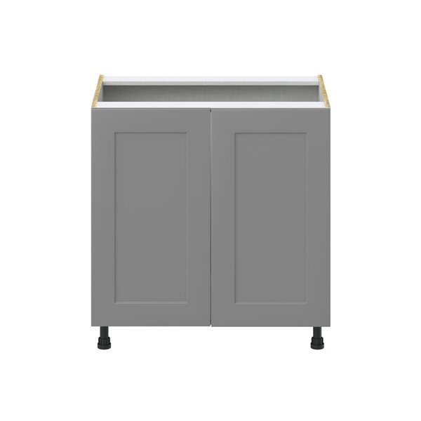 Hugo&Borg Beaumont 33 x 34.5 x 24.88-in Painted Slate Grey Door Base Semi-Custom Cabinet