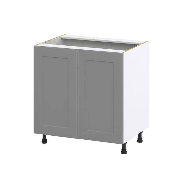 Hugo&Borg Beaumont 33 x 34.5 x 24.88-in Painted Slate Grey Door Base Semi-Custom Cabinet