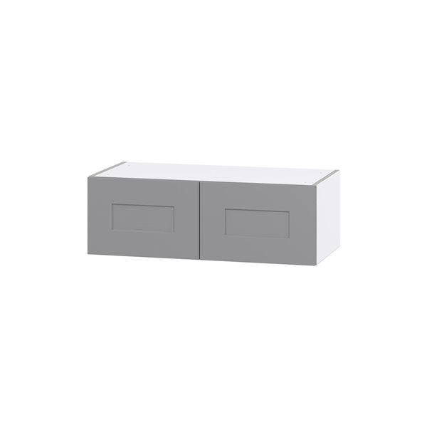 Hugo&Borg Beaumont 30 x 10 x 14.88-in Painted Slate Grey Door Wall Semi-Custom Cabinet