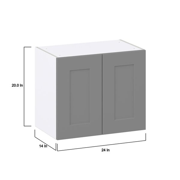 Hugo&Borg Beaumont 24 x 20 x 14.88-in Painted Slate Grey Door Wall Semi-Custom Cabinet