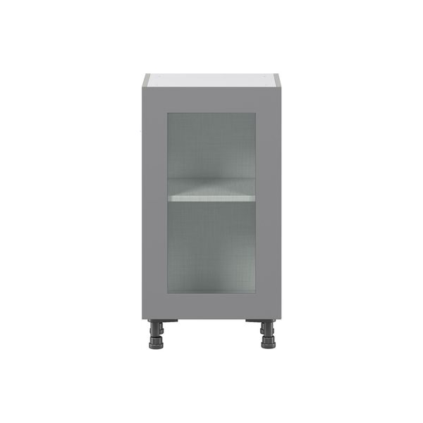 Hugo&Borg Beaumont 18 x 34.5 x 14.88-in Painted Slate Grey Door Base Semi-Custom Cabinet