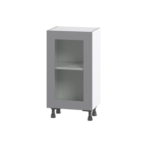 Hugo&Borg Beaumont 18 x 34.5 x 14.88-in Painted Slate Grey Door Base Semi-Custom Cabinet