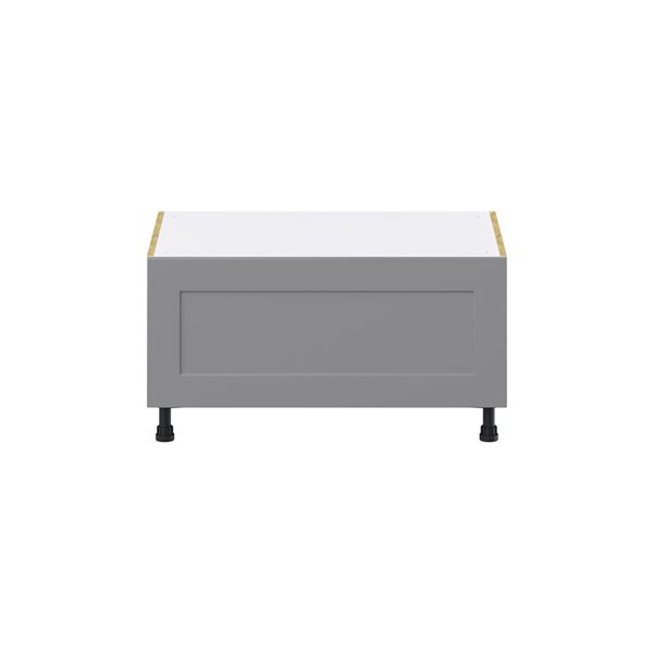 Hugo&Borg Beaumont 36 x 19.5 x 24.88-in Painted Slate Grey Drawer Base Semi-Custom Cabinet