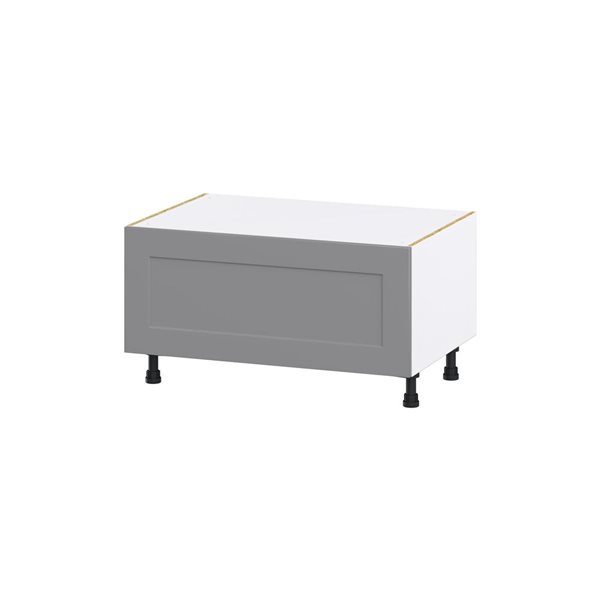 Hugo&Borg Beaumont 36 x 19.5 x 24.88-in Painted Slate Grey Drawer Base Semi-Custom Cabinet