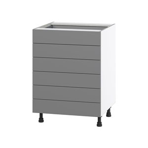 Hugo&Borg Beaumont 24 x 34.5 x 24.88-in Painted Slate Grey Drawer Base Semi-Custom Cabinet