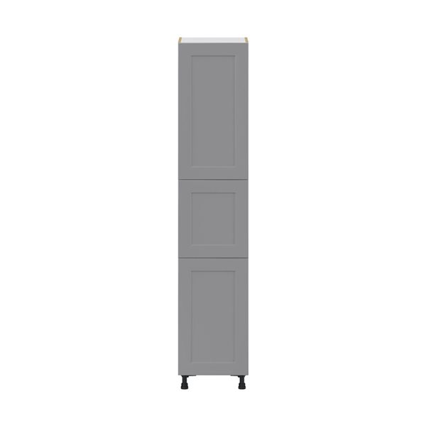 Hugo&Borg Beaumont 18 x 89.5 x 24.88-in Painted Slate Grey Door Pantry Semi-Custom Cabinet