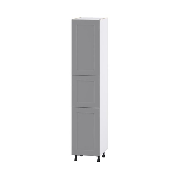 Hugo&Borg Beaumont 18 x 89.5 x 24.88-in Painted Slate Grey Door Pantry Semi-Custom Cabinet