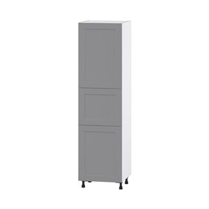 Hugo&Borg Beaumont 24 x 89.5 x 24.88-in Painted Slate Grey Door Pantry Semi-Custom Cabinet