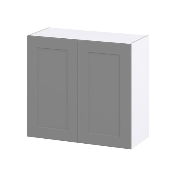 Hugo&Borg Beaumont 33 x 30 x 14.88-in Painted Slate Grey Door Wall Semi-Custom Cabinet