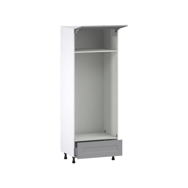 Hugo&Borg Beaumont 30 x 84.5 x 24.88-in Painted Slate Grey Door and Drawer Pantry Semi-Custom Cabinet