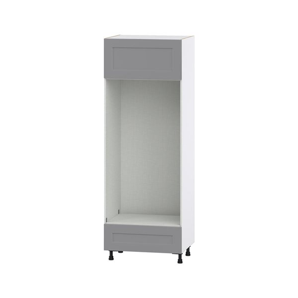 Hugo&Borg Beaumont 30 x 84.5 x 24.88-in Painted Slate Grey Door and Drawer Pantry Semi-Custom Cabinet