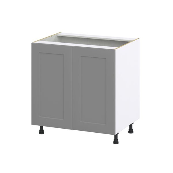 Hugo&Borg Beaumont 33 x 34.5 x 24.88-in Painted Slate Grey Door Base Semi-Custom Cabinet