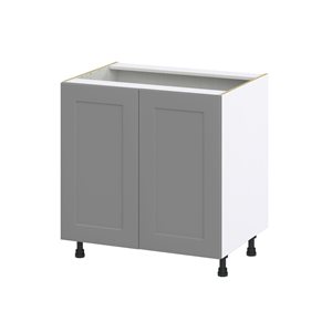 Hugo&Borg Beaumont 33 x 34.5 x 24.88-in Painted Slate Grey Door Base Semi-Custom Cabinet