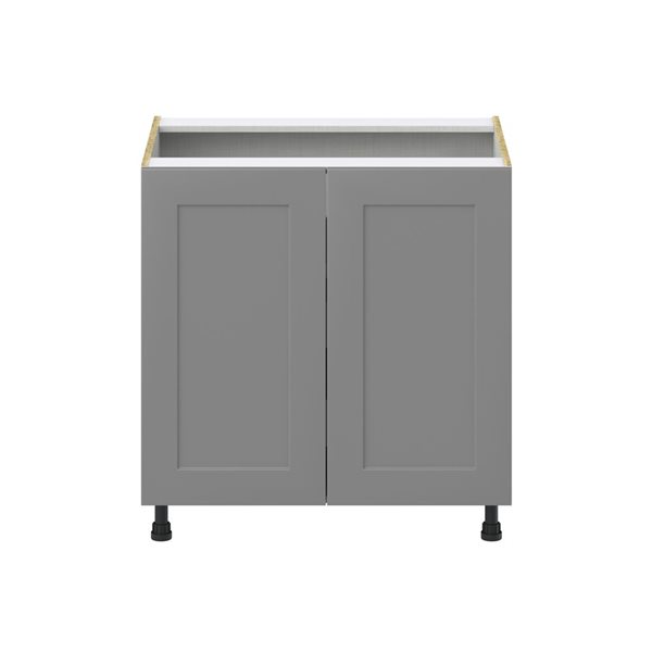 Hugo&Borg Beaumont 33 x 34.5 x 24.88-in Painted Slate Grey Door and Drawer Base Semi-Custom Cabinet