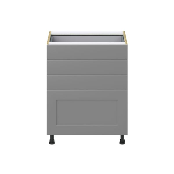 Hugo&Borg Beaumont 27 x 34.5 x 24.88-in Painted Slate Grey Drawer Base Semi-Custom Cabinet