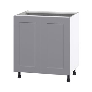 Hugo&Borg Beaumont 36 x 34.5 x 24.88-in Painted Slate Grey Door Base Semi-Custom Cabinet