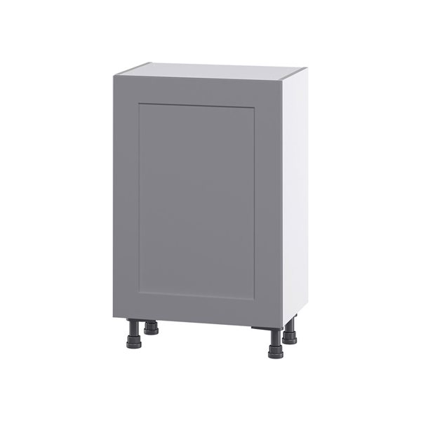 Hugo&Borg Beaumont 18 x 34.5 x 14.88-in Painted Slate Grey Door and Drawer Base Semi-Custom Cabinet