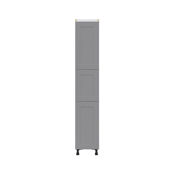 Hugo&Borg Beaumont 15 x 84.5 x 24.88-in Painted Slate Grey Door Pantry Semi-Custom Cabinet