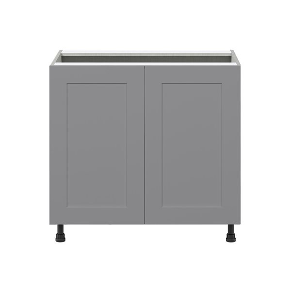 Hugo&Borg Beaumont 36 x 34.5 x 24.88-in Painted Slate Grey Sink Base Semi-Custom Cabinet