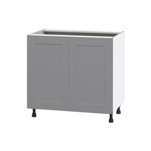 Hugo&Borg Beaumont 36 x 34.5 x 24.88-in Painted Slate Grey Sink Base Semi-Custom Cabinet