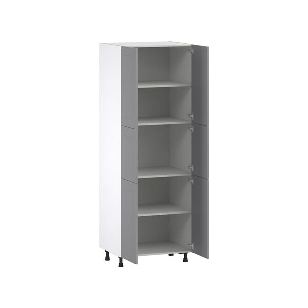 Hugo&Borg Beaumont 30 x 84.5 x 24.88-in Painted Slate Grey Door Pantry Semi-Custom Cabinet