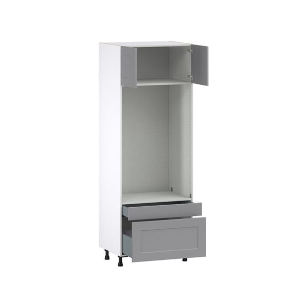 Hugo&Borg Beaumont 30 x 84.5 x 24.88-in Painted Slate Grey Door and Drawer Pantry Semi-Custom Cabinet