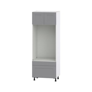 Hugo&Borg Beaumont 30 x 84.5 x 24.88-in Painted Slate Grey Door and Drawer Pantry Semi-Custom Cabinet