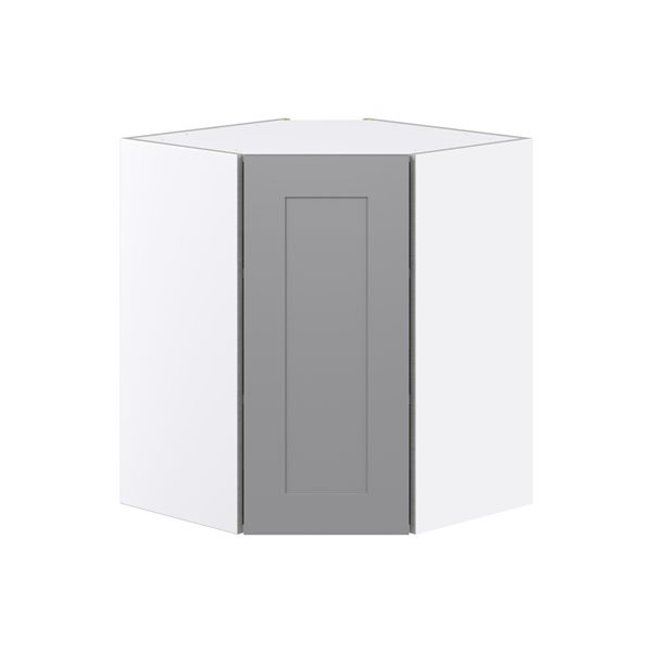 Hugo&Borg Beaumont 24 x 30 x 24.88-in Painted Slate Grey Corner Wall Semi-Custom Cabinet