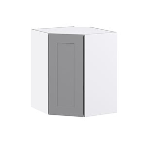 Hugo&Borg Beaumont 24 x 30 x 24.88-in Painted Slate Grey Corner Wall Semi-Custom Cabinet