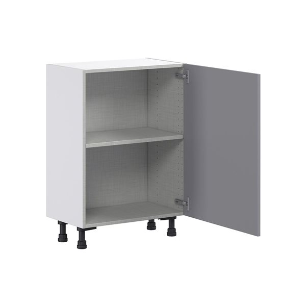 Hugo&Borg Beaumont 24 x 34.5 x 14.88-in Painted Slate Grey Door Base Semi-Custom Cabinet