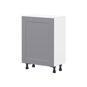 Hugo&Borg Beaumont 24 x 34.5 x 14.88-in Painted Slate Grey Door Base Semi-Custom Cabinet