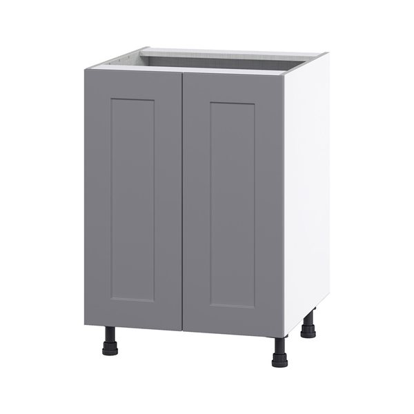 Hugo&Borg Beaumont 24 x 34.5 x 24.88-in Painted Slate Grey Door and Drawer Base Semi-Custom Cabinet