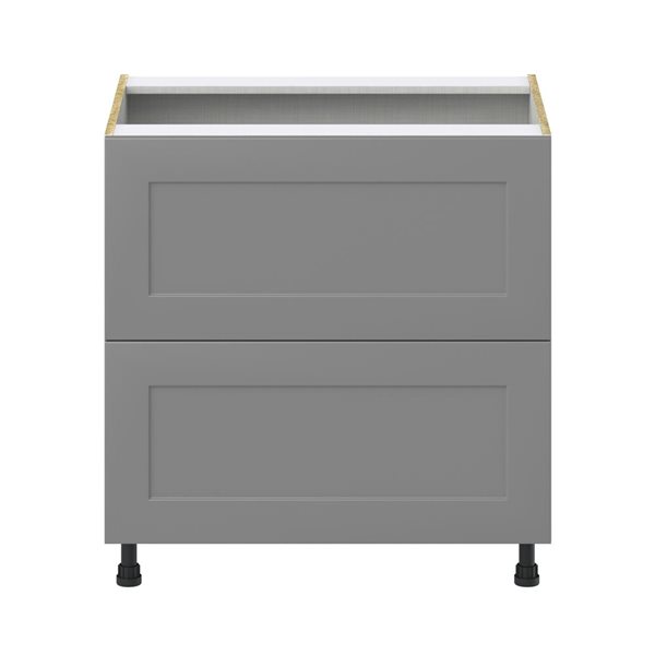 Hugo&Borg Beaumont 33 x 34.5 x 24.88-in Painted Slate Grey Drawer Base Semi-Custom Cabinet