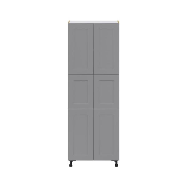 Hugo&Borg Beaumont 30 x 84.5 x 24.88-in Painted Slate Grey Door and Drawer Pantry Semi-Custom Cabinet