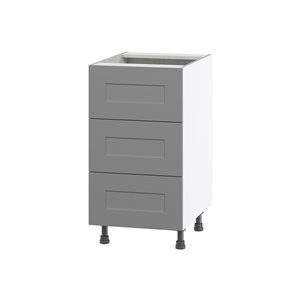 Hugo&Borg Beaumont 18 x 34.5 x 24.88-in Painted Slate Grey Drawer Base Semi-Custom Cabinet