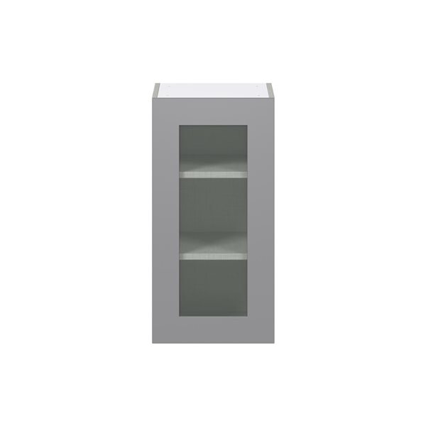 Hugo&Borg Beaumont 15 x 30 x 14.88-in Painted Slate Grey Door Wall Semi-Custom Cabinet