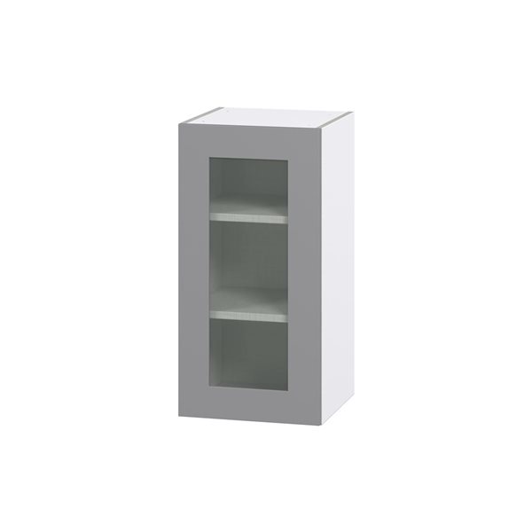 Hugo&Borg Beaumont 15 x 30 x 14.88-in Painted Slate Grey Door Wall Semi-Custom Cabinet