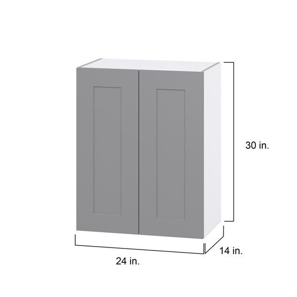 Hugo&Borg Beaumont 24 x 30 x 14.88-in Painted Slate Grey Door Wall Semi-Custom Cabinet