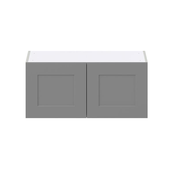 Hugo&Borg Beaumont 33 x 15 x 14.88-in Painted Slate Grey Door Wall Semi-Custom Cabinet