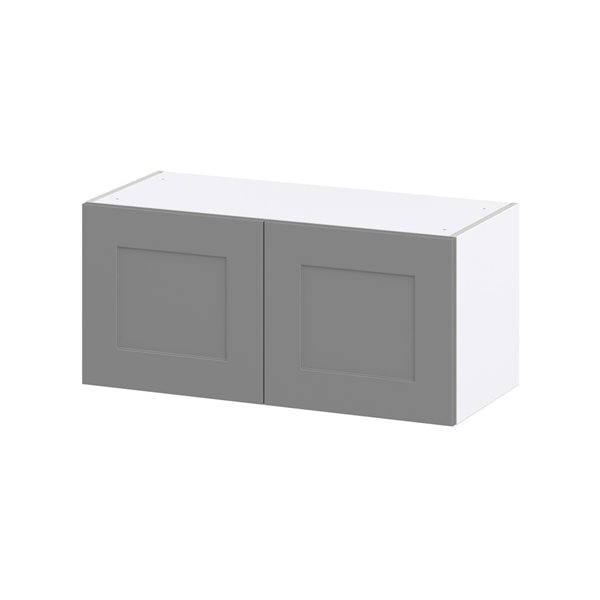 Hugo&Borg Beaumont 33 x 15 x 14.88-in Painted Slate Grey Door Wall Semi-Custom Cabinet