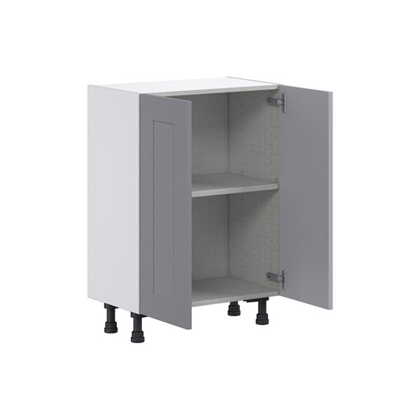 Hugo&Borg Beaumont 24 x 34.5 x 14.88-in Painted Slate Grey Door Base Semi-Custom Cabinet