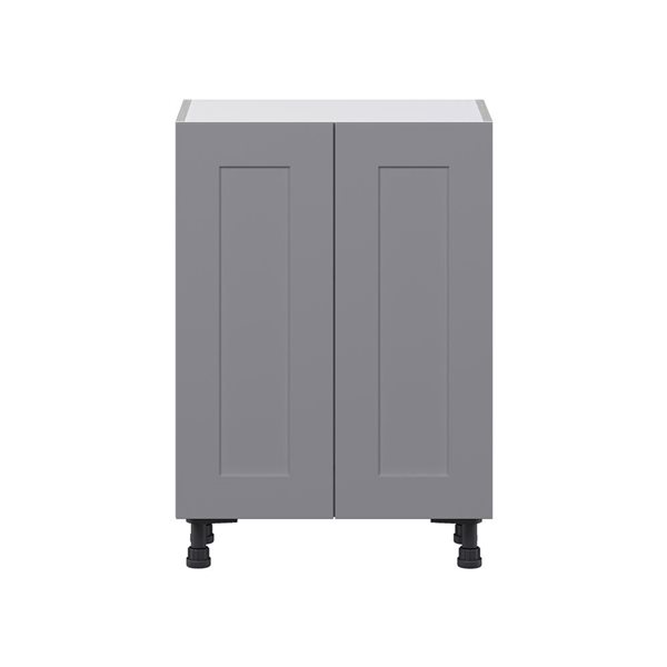 Hugo&Borg Beaumont 24 x 34.5 x 14.88-in Painted Slate Grey Door Base Semi-Custom Cabinet