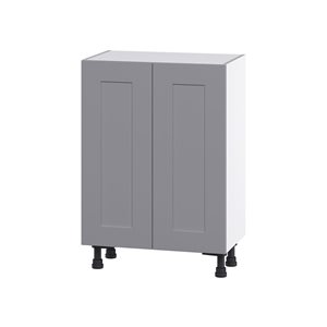 Hugo&Borg Beaumont 24 x 34.5 x 14.88-in Painted Slate Grey Door Base Semi-Custom Cabinet