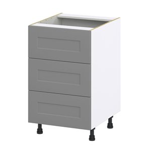 Hugo&Borg Beaumont 21 x 34.5 x 24.88-in Painted Slate Grey Drawer Base Semi-Custom Cabinet