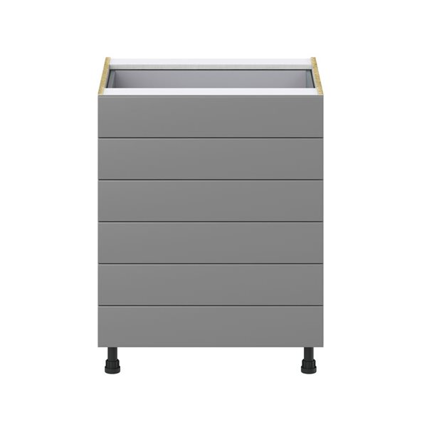 Hugo&Borg Beaumont 27 x 34.5 x 24.88-in Painted Slate Grey Drawer Base Semi-Custom Cabinet